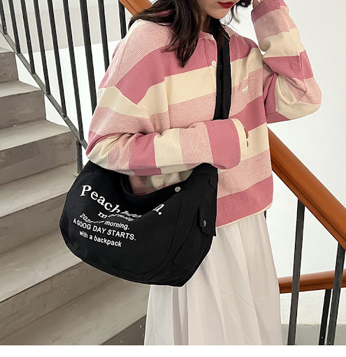 Title 10, Word Fashion Versatile Female Canvas Messenger ...