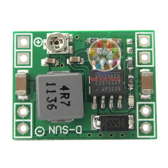 Mạch Nguồn Hạ Áp Mini 3A Buck Dc Mp1584 - Module Nguồn Có Điều Chỉnh Điện Áp