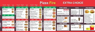 Pizza Fire menu 