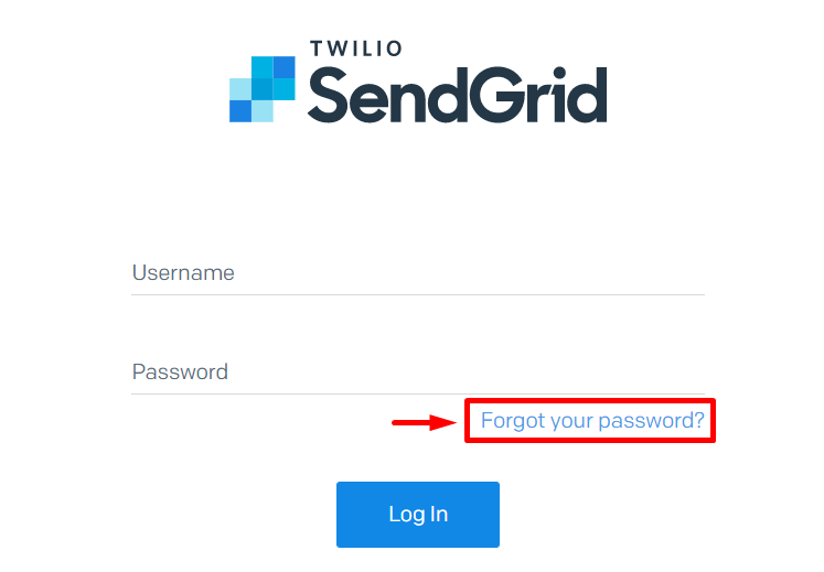 sendgrid login password recover