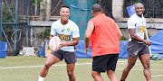 SA Sevens Rugby team players take part in a training session in Hong Kong on Monday April 1 2019. 