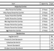 Broz Parantha menu 2