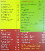 New Kerala Restaurant menu 1