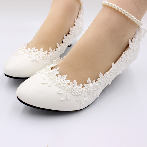 Title 9, Womens Low Heel Simple White Wedding Shoes, of...