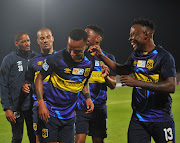 Cape Town City winger Surprise Ralani (centre) and his teammates will be hoping for similar joy when they play Mamelodi Sundowns in Saturday's MTN8 final at the Moses Mabhida Stadium.