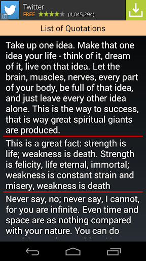Screenshot Quotation of the Day
