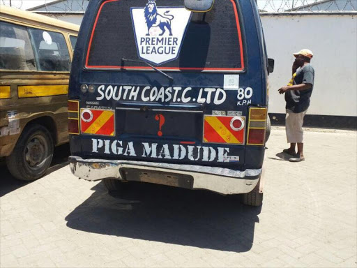 One of the unroadworthy vehicles impounded in Mombasa on March 18./ELKANA JACOB