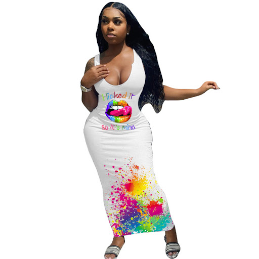 Title 2, Summer Breathable Womens Long Dress Fashion Pr...