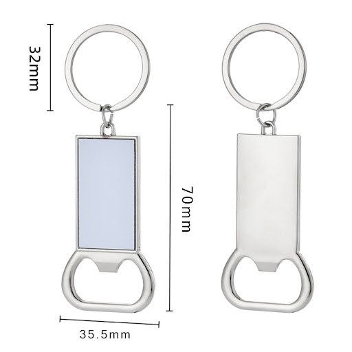Title 15, Porte-clés décapsuleur en métal vierge transfer...