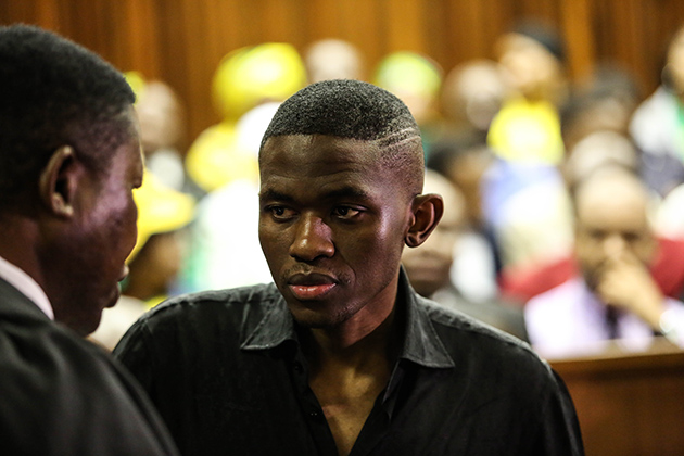 Sandile Mantsoe appears at the South Gauteng High Court for sentencing proceedings.