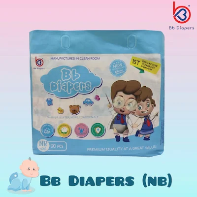 BB DIAPERS NEW BORN SOFT & GENTLE 10'S