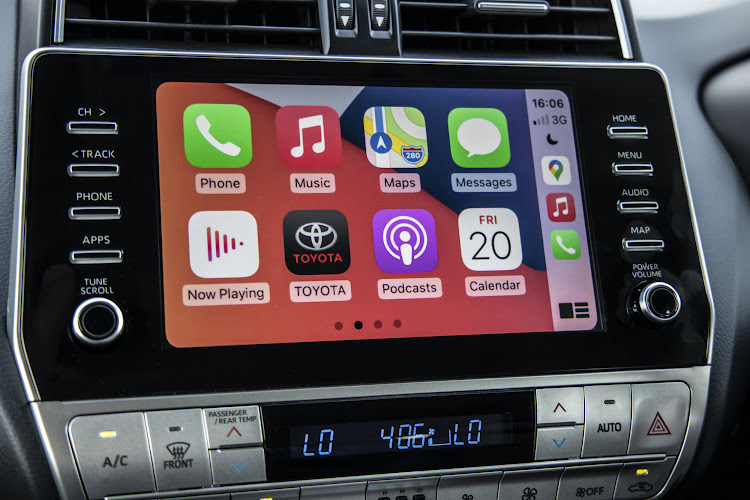 2020 Land Cruiser Prado models benefit from a new touchscreen infotainment system that integrates with both Apple CarPlay and Android Auto.