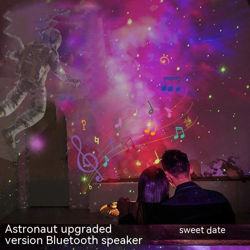 Title 3, Astronaut Projector Lamp met Draaiende Sterrenh...