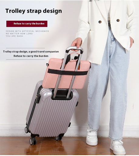 Title 4, Large Capacity One-Shoulder Laptop Bag, Stylish...