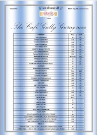 The Cafe Gully Gurugram menu 3