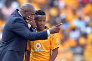 Steve Komphela and Hendrick Ekstein during the Absa Premiership match between Kaizer Chiefs and Orlando Pirates at FNB Stadium on October 21, 2017 in Johannesburg, South Africa. 