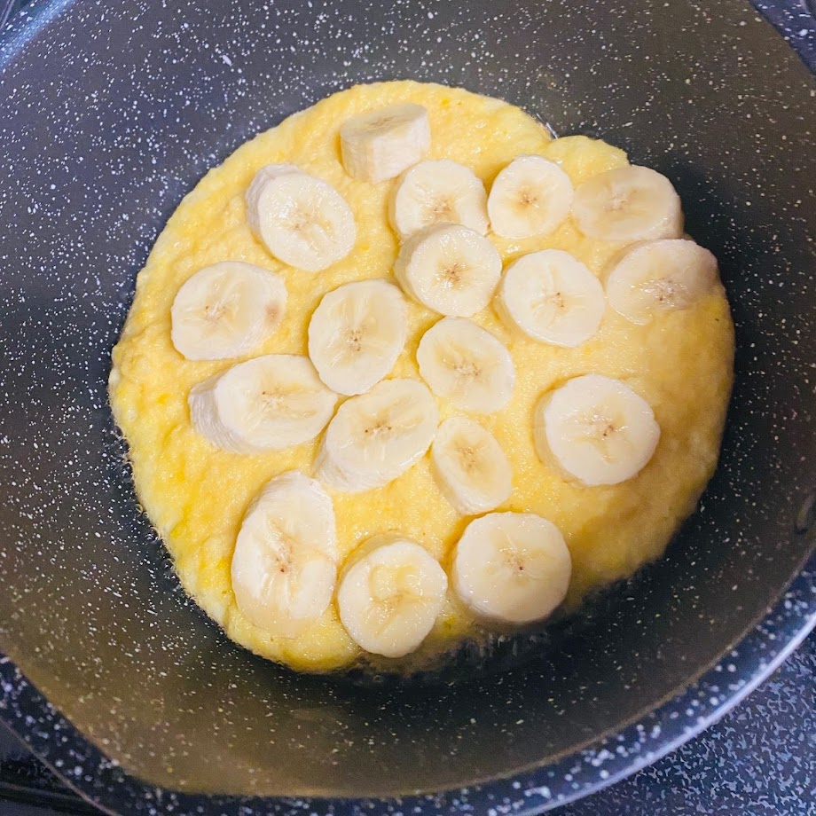 一押し！パン粉でバナナパンケーキ