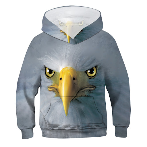 Title 10, Mens Fashion Casual Animal Digital Print Hoode...