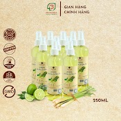 Combo 20 Xịt Phòng Tinh Dầu Đuổi Muỗi, Côn Trùng, Khử Mùi, Diệt Khuẩn Hữu Cơ Sả Chanh Bình Lam Natural 250Ml