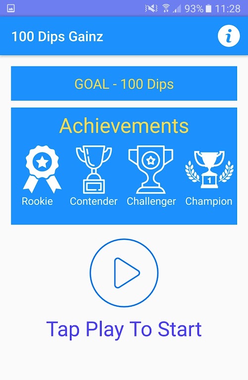Android application 100 Dips Gainz screenshort