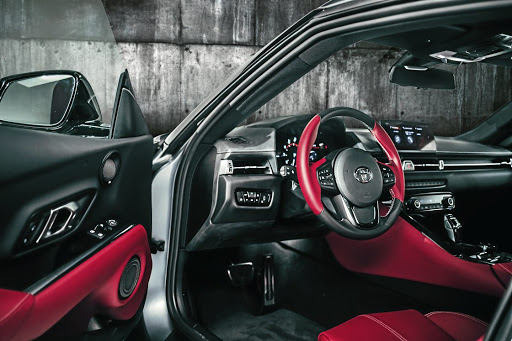 The interior of the Toyota GR Supra.