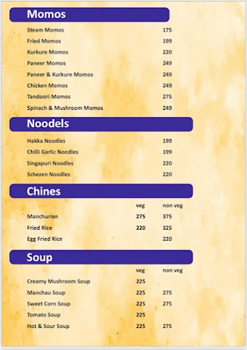 Kost Cafe menu 