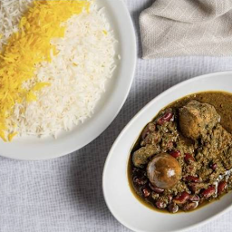 Ghormeh Sabzi and Saferon rice