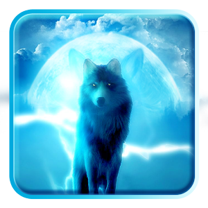 Wolf theme howling night  Icon