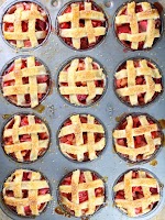 Mini Strawberry Rhubarb Pies in Muffin Tins was pinched from <a href="http://tasteandsee.com/mini-strawberry-rhubarb-pie-recipe/" target="_blank">tasteandsee.com.</a>