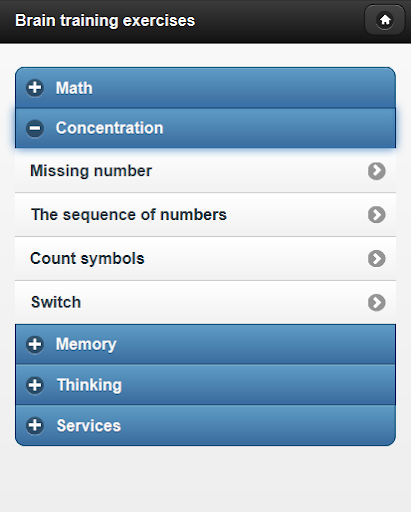 Screenshot Brain exercises (old version)