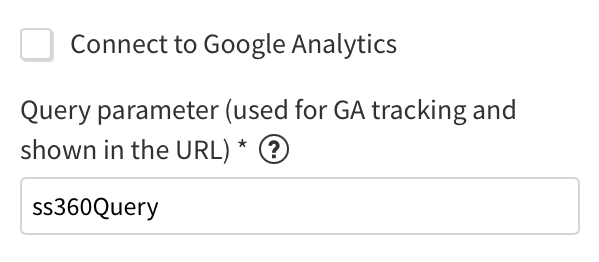 Google Analytics settings