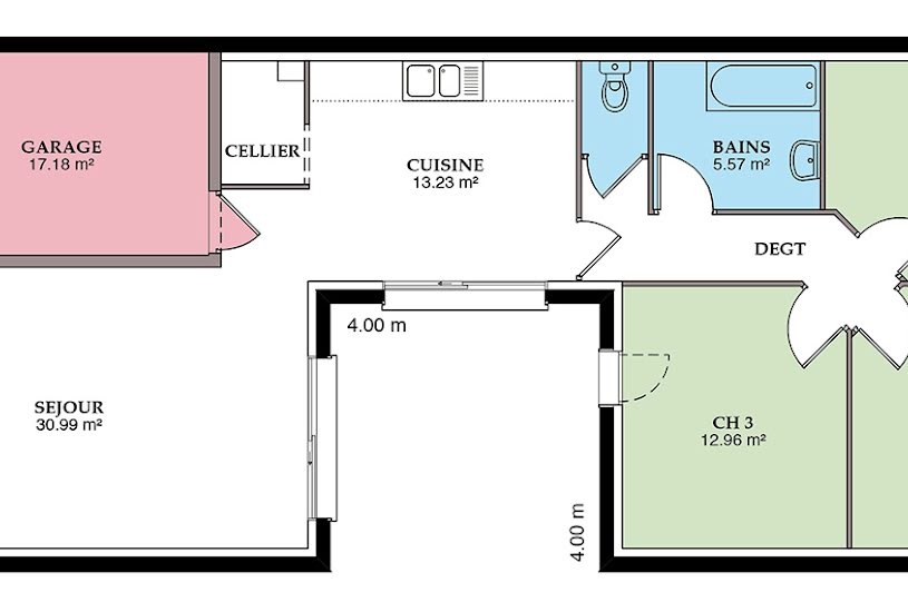  Vente Terrain + Maison - Terrain : 620m² - Maison : 96m² à La Roche-sur-Yon (85000) 