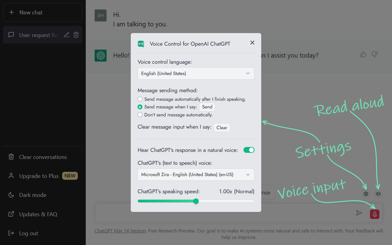 Voice Control for OpenAI ChatGPT Preview image 2