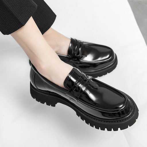 Title 4, Zwarte Loafers Heren Plateauschoenen Hoogte Ver...
