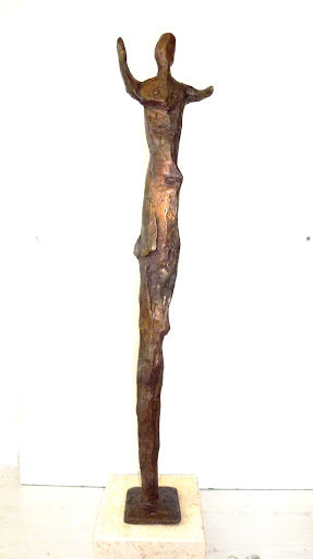 Brons - Wacht op mij is een bronzen creatie van Jenny Reynaert met atelier in Wulpen-Koksijde.