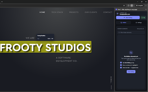 Poof – Hide anything on any page screenshot 1