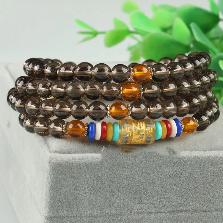 Bracelet femme en agate rouge 6mm 108 perles de Bouddha pour la méditation, protection et bien-être spirituel.
