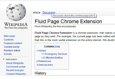 Fluid Page chrome extension