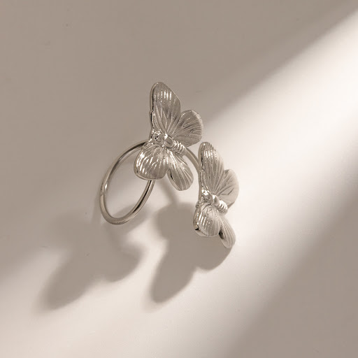 Title 7, Adjustable Butterfly Ring, High-grade Stainless...