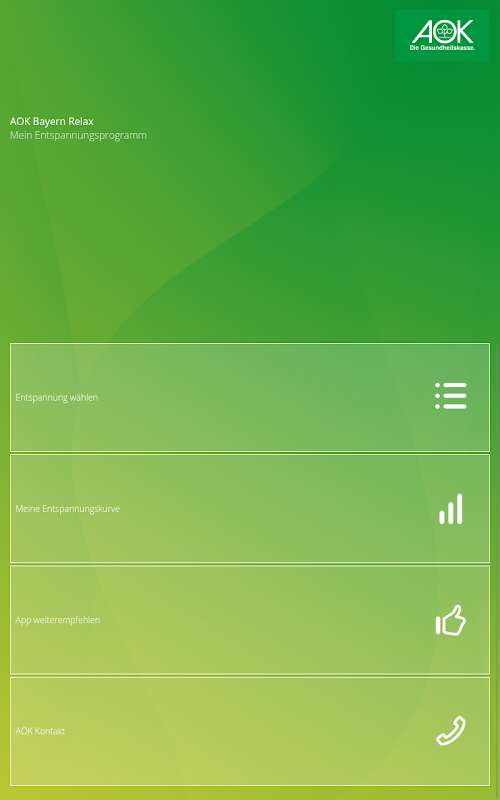Android application AOK Relax Tablet screenshort