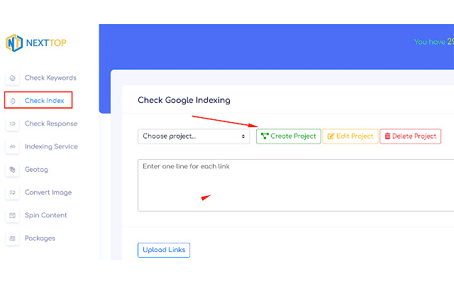 Google Index Checker - Nexttop.org chrome extension