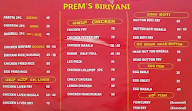 Prem's Biryani menu 3