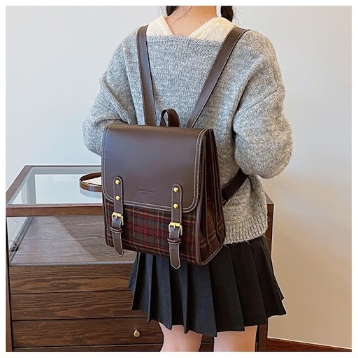 Title 2, Retro Backpack Womens Handbag High-Grade Styli...