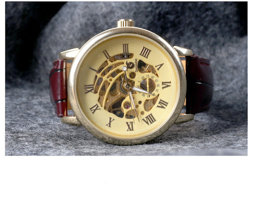 Title 10, Hollow Mechanical Watch Simple Business Mens W...