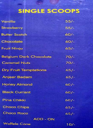 NIC ICE Creams menu 4