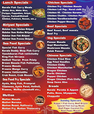 Kerala Hotel menu 1
