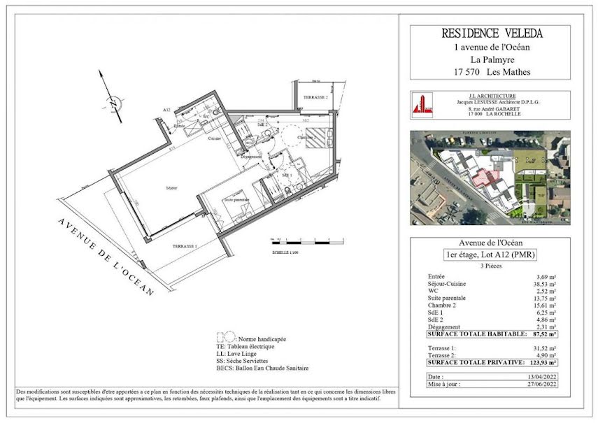 Vente appartement 4 pièces 101 m² à Les Mathes (17570), 434 700 €