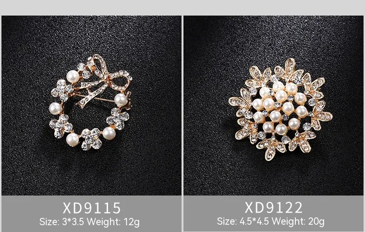 Met strass ingelegde parelbroche Anti-blootstellingsaccessoires Bescherming met stijl en elegantie Voeg glans toe en bedek discreet Voorkom ongewenste inkijk