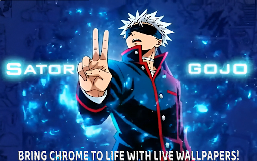 Satoru Gojo Iconic Hand Sign Anime Live Wallpaper