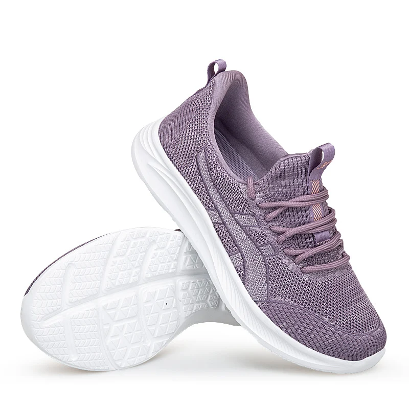 Stare buty do chodzenia w podróży Fly-knit sneakers, miękka podeszwa antypoślizgowa, idealne na długie wędrówki i komfort.